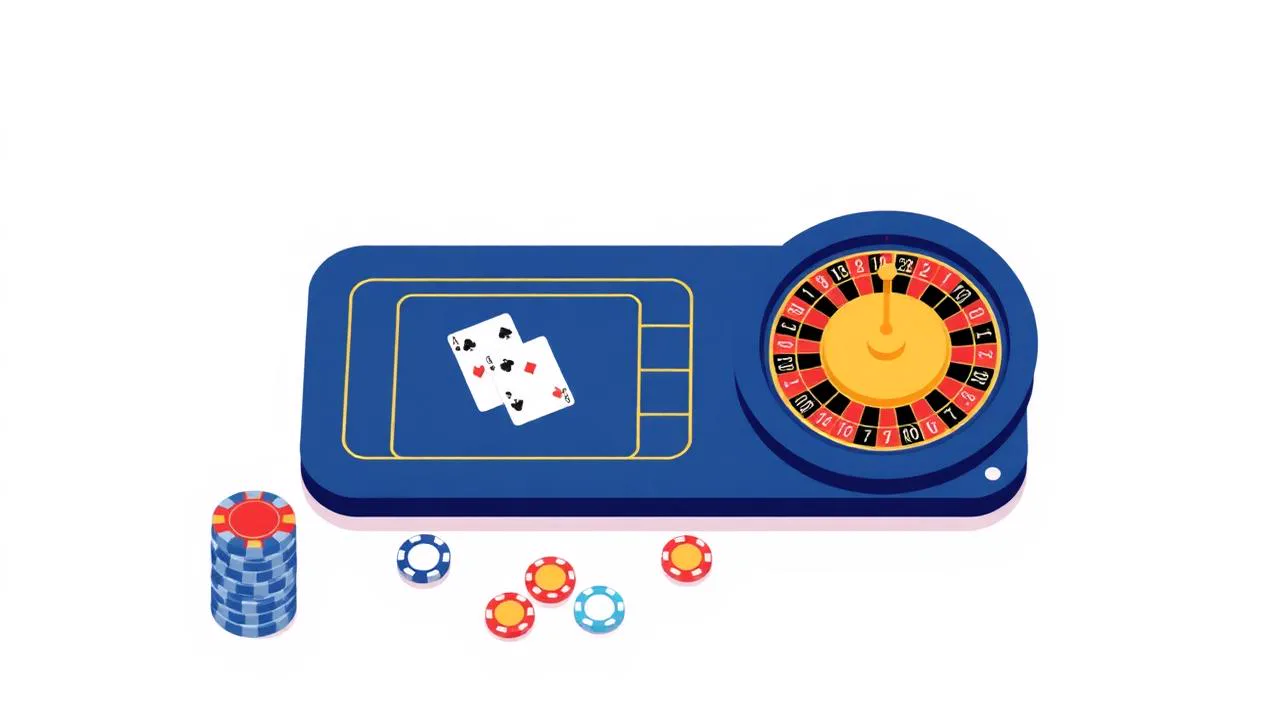 Minh hoạ phẳng bàn baccarat với hai phần cược Player và Banker Minh hoạ phẳng bàn baccarat với hai phần cược Player và Banker