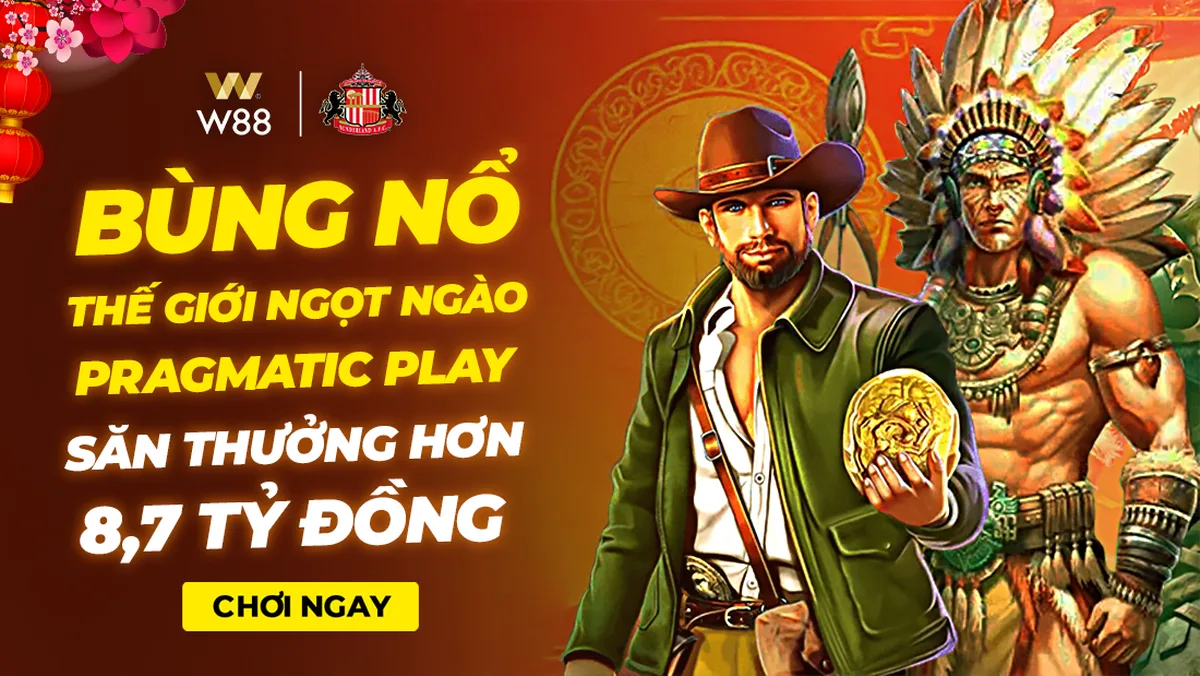 Banner giải đấu Bùng Nổ Thế Giới Ngọt Ngào của Pragmatic Play trên W88 với sàn thưởng hơn 8,7 tỷ đồng