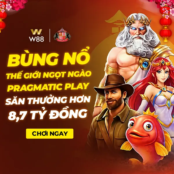 Bùng Nổ Thế Giới Ngọt Ngào – Pragmatic Play Banner giải đấu Bùng Nổ Thế Giới Ngọt Ngào của Pragmatic Play trên W88 với sàn thưởng hơn 8,7 tỷ đồng